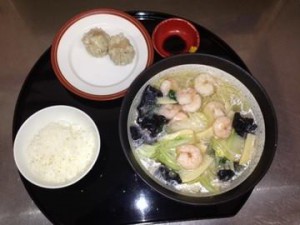 小海老とお野菜の塩味スープ麺